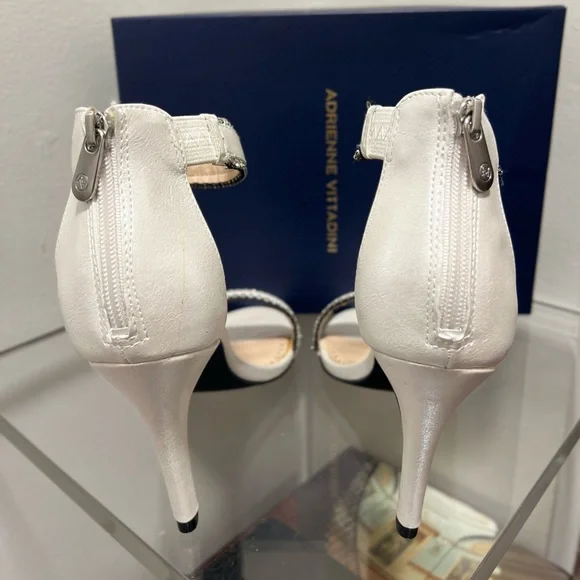 Adrienne Vittadini White Strappy Heels - Picture 4 of 8